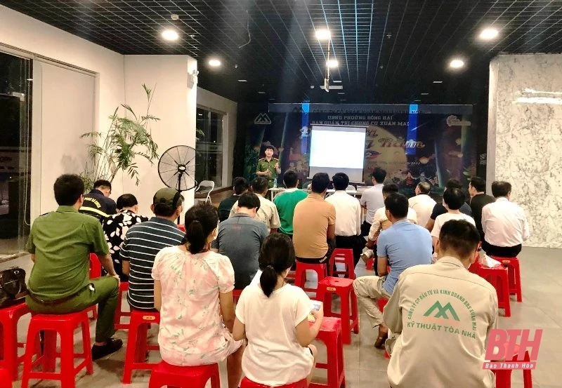 Phổ biến kiến thức phòng cháy, chữa cháy cho các hộ dân chung cư Xuân Mai