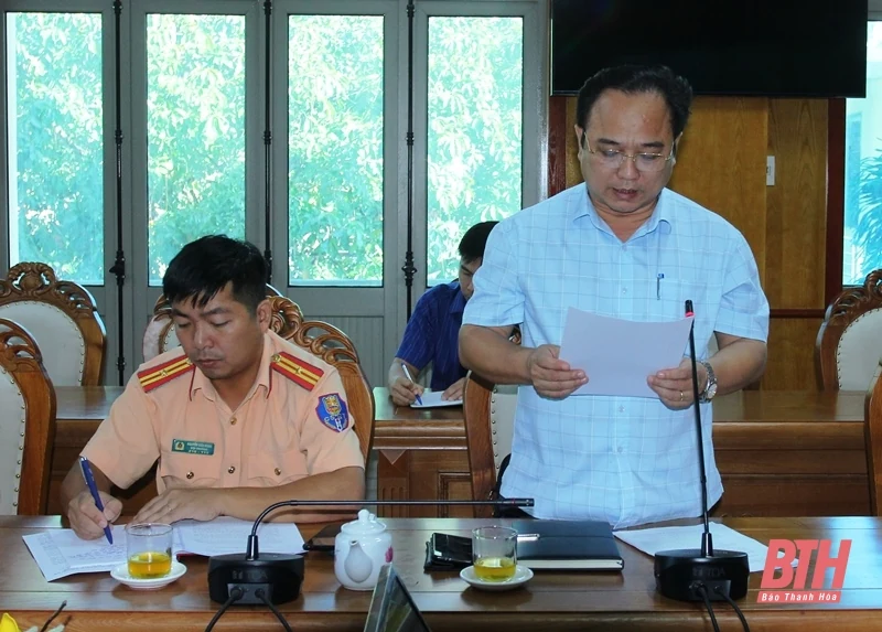 Kiểm tra công tác bảo đảm trật tự, ATGT tại huyện Vĩnh Lộc