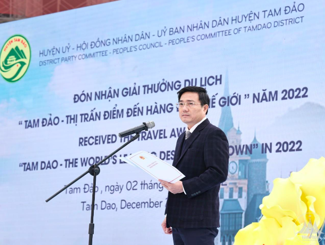 Tam Đảo đón nhận giải thưởng quốc tế “Thị trấn điểm đến ấn tượng hàng đầu thế giới năm 2022”