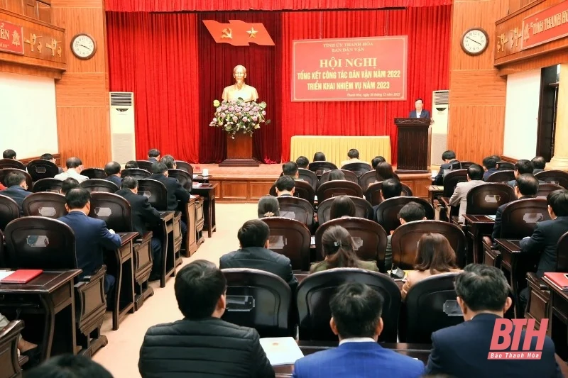 Hội nghị tổng kết công tác dân vận năm 2022, triển khai nhiệm vụ năm 2023