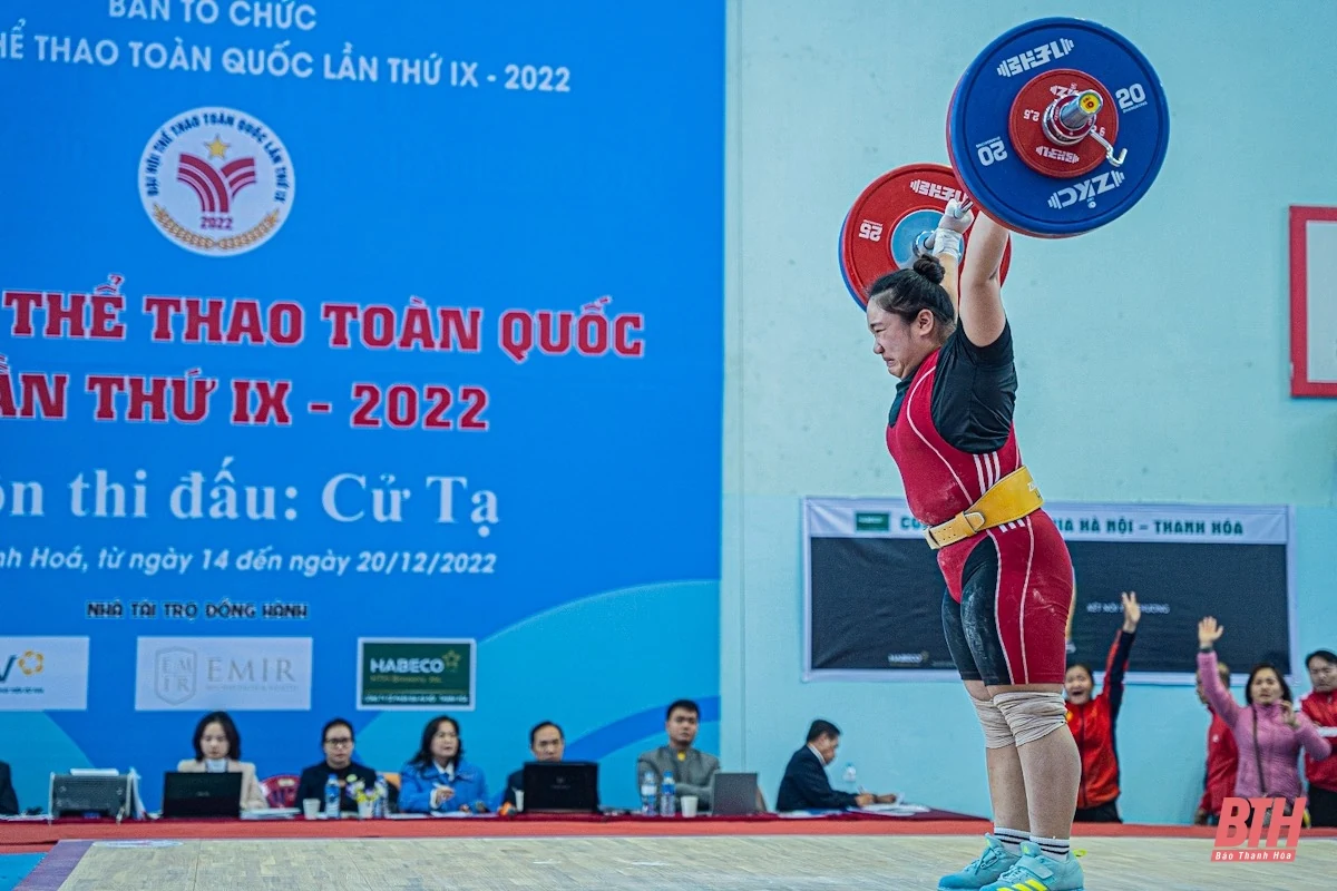 Bộ môn cử tạ giành 2 HCV giúp Thanh Hóa lợi thế lớn trong cuộc đua Top 4 Đại hội Thể thao toàn quốc 2022