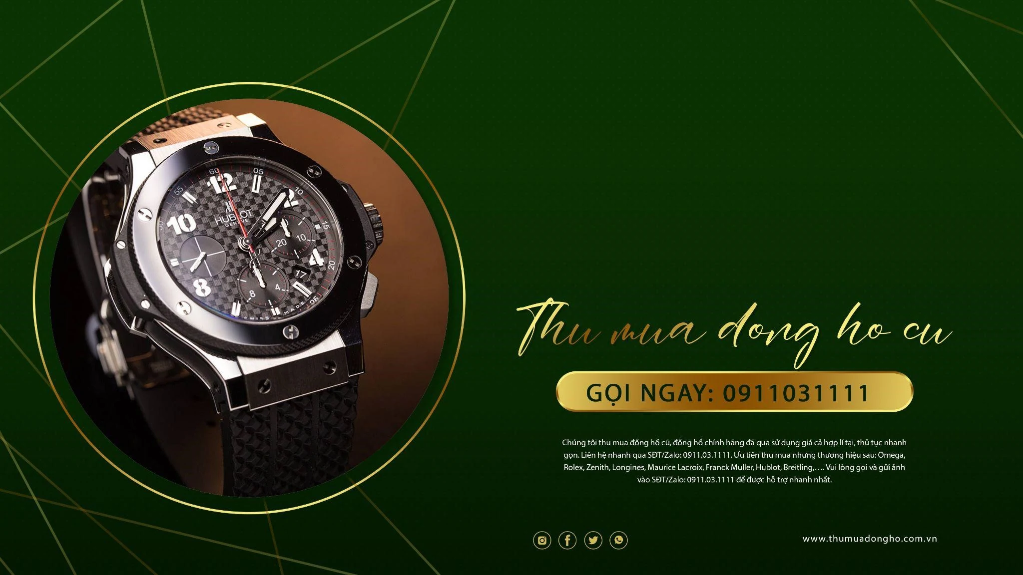 Thu mua đồng hồ cũ thương hiệu Hublot ở đâu giá cao nhất?