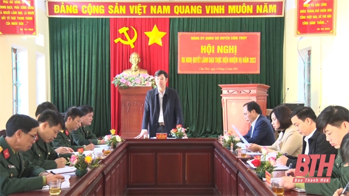 Ban Chỉ huy Quân sự huyện Cẩm Thủy đẩy mạnh phong trào thi đua Quyết thắng