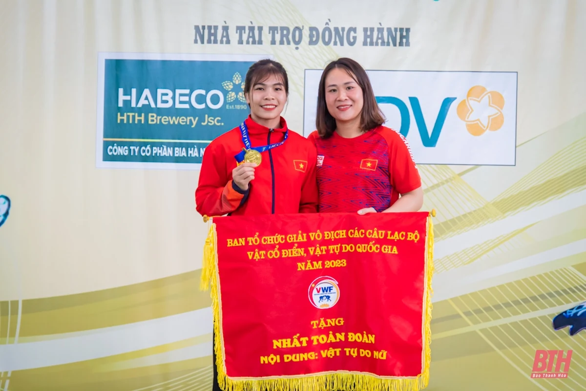 Thanh Hoá xếp Nhất toàn đoàn nội dung Vật tự do nữ tại giải đấu trên sân nhà