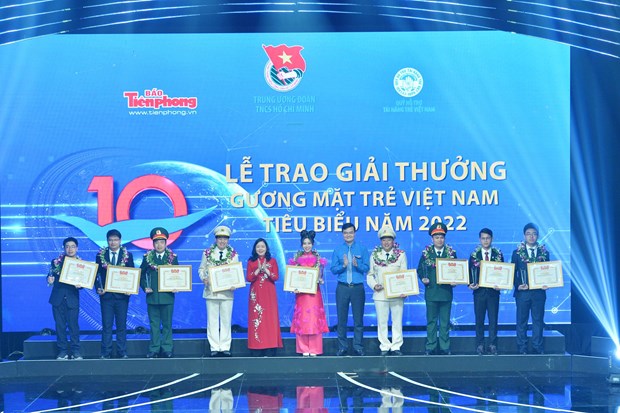 Tuyên dương 10 Gương mặt trẻ Việt Nam tiêu biểu năm 2022