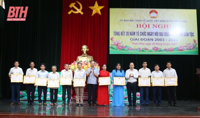 Thiệu Hoá tổng kết 20 năm Ngày hội Đại đoàn kết toàn dân tộc