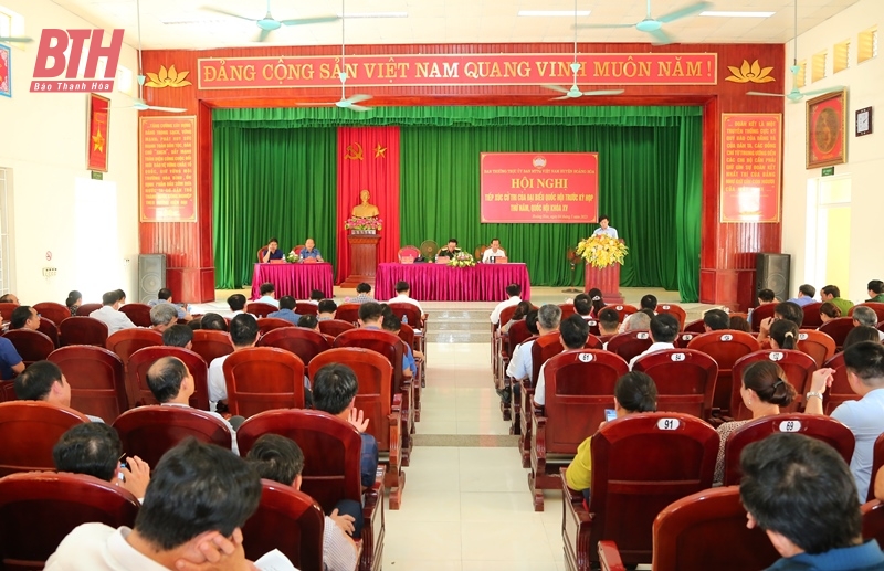 Đại biểu thuộc Đoàn ĐBQH tỉnh Thanh Hoá tiếp xúc cử tri huyện Hoằng Hóa