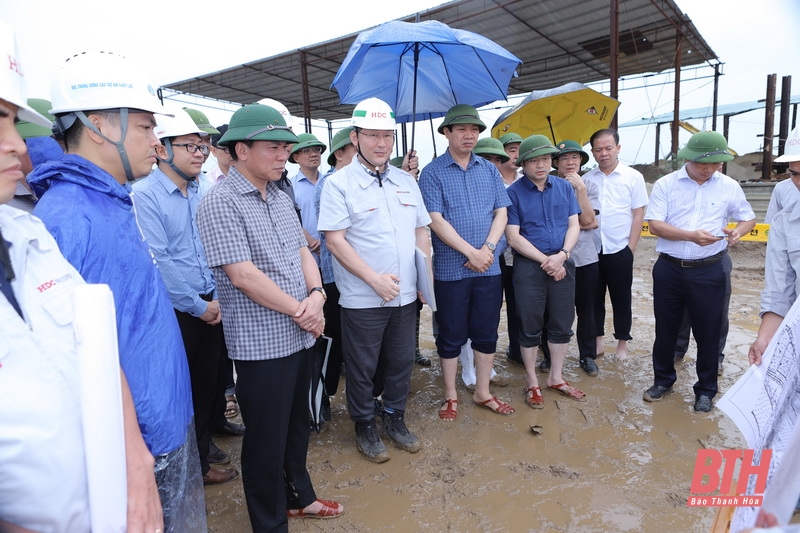 Bí thư Tỉnh ủy Đỗ Trọng Hưng kiểm tra tiến độ thi công một số dự án, công trình phục vụ công tác phòng, chống lụt bão