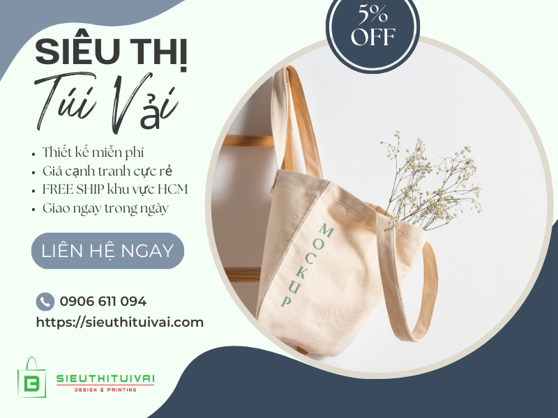 Sieuthituivai.com - Xưởng sản xuất và in ấn túi vải bố giá rẻ