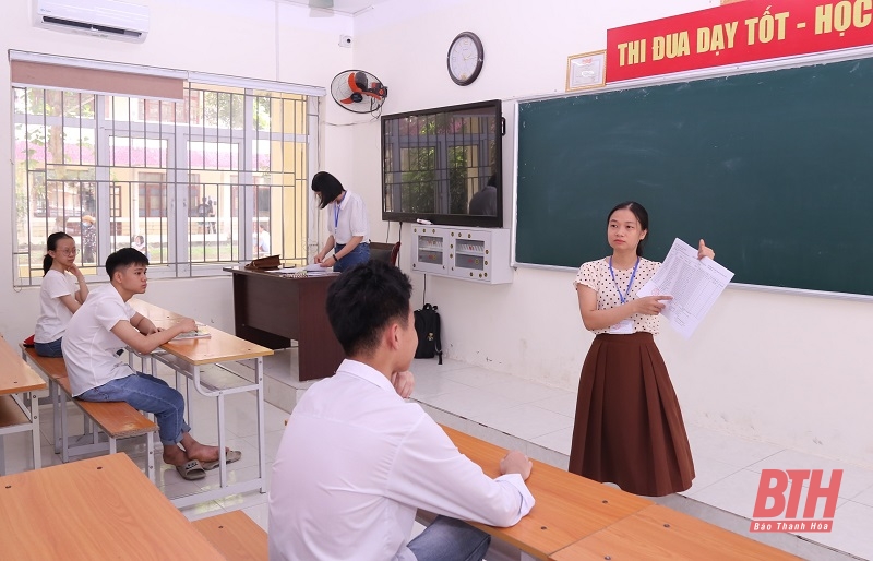 Tỷ lệ thí sinh đến làm thủ tục dự thi vào lớp 10 Trường THPT chuyên Lam Sơn năm học 2023-2024 đạt 91,54%