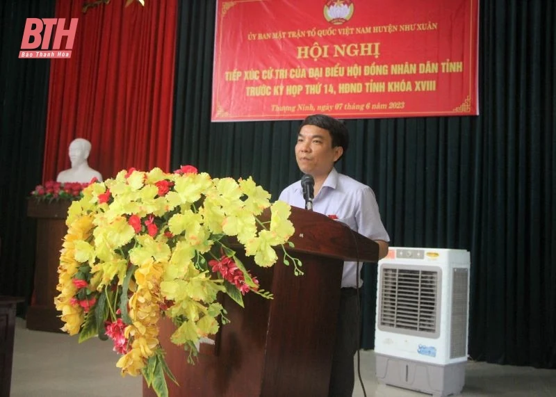Đại biểu HĐND tỉnh tiếp xúc cử tri huyện Như Xuân