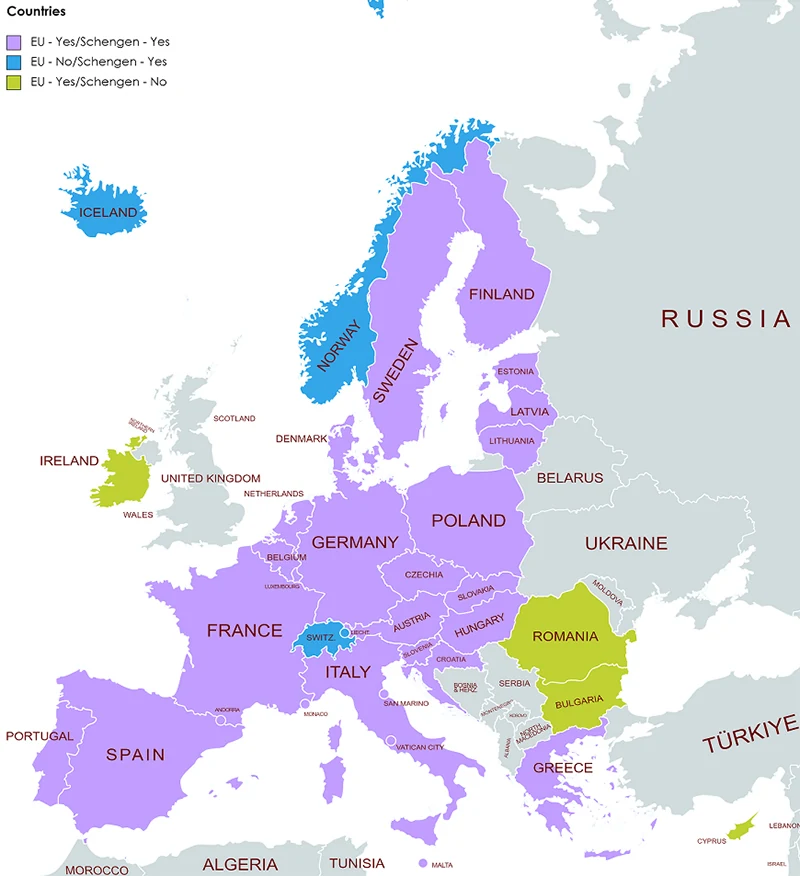 Hiệp ước Schengen - Đi lại ở châu Âu không cần visa