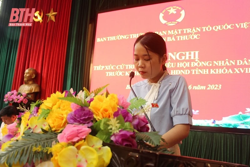 Đại biểu HĐND tỉnh tiếp xúc cử tri huyện Bá Thước