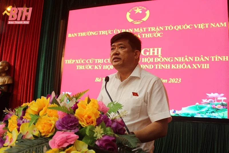 Đại biểu HĐND tỉnh tiếp xúc cử tri huyện Bá Thước