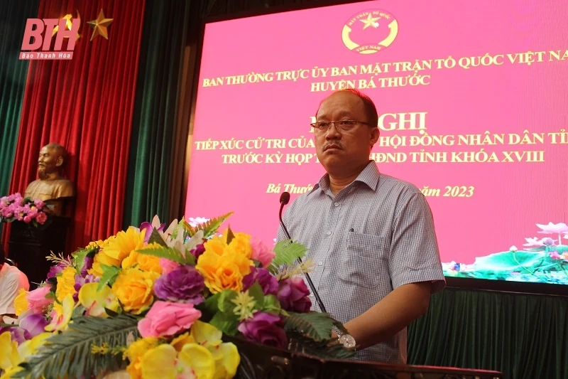 Đại biểu HĐND tỉnh tiếp xúc cử tri huyện Bá Thước