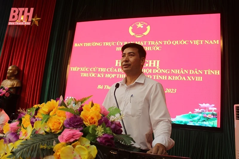 Đại biểu HĐND tỉnh tiếp xúc cử tri huyện Bá Thước