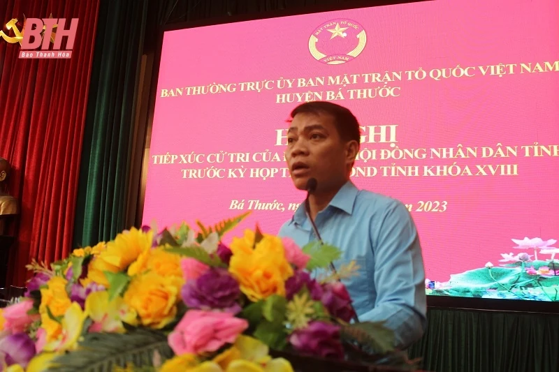 Đại biểu HĐND tỉnh tiếp xúc cử tri huyện Bá Thước