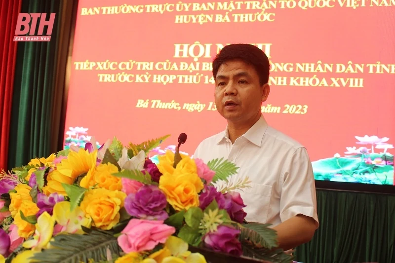 Đại biểu HĐND tỉnh tiếp xúc cử tri huyện Bá Thước