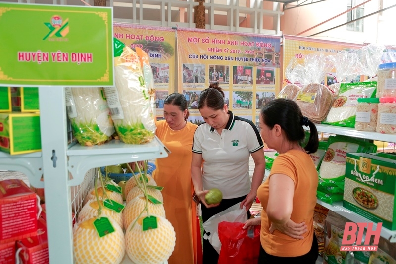 Nhiều sản phẩm nông nghiệp trưng bày tại Đại hội đại biểu Hội Nông dân tỉnh