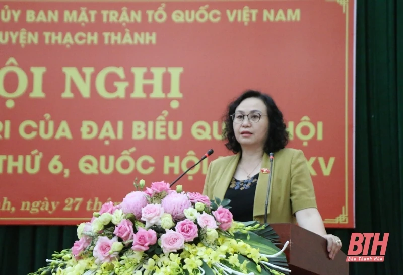 Đoàn ĐBQH tỉnh tiếp xúc cử tri huyện Vĩnh Lộc và Thạch Thành