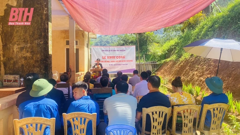 Khởi công xây dựng điểm trường tại bản biên giới huyện Quan Sơn