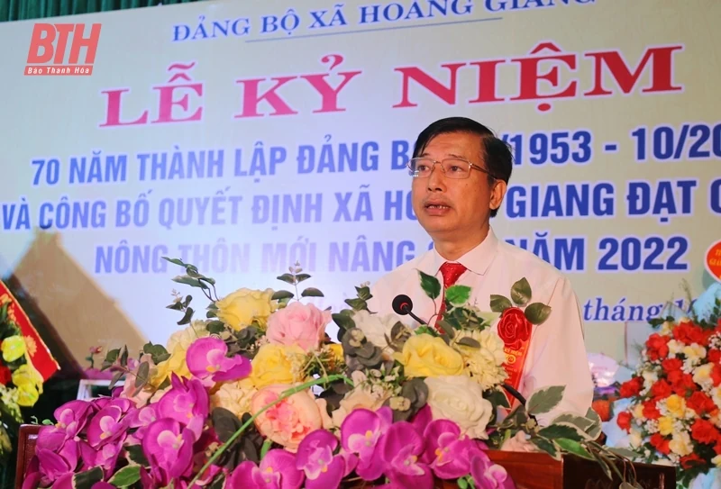 Kỷ niệm 70 năm thành lập Đảng bộ xã Hoằng Giang và công bố quyết định xã đạt chuẩn NTM nâng cao