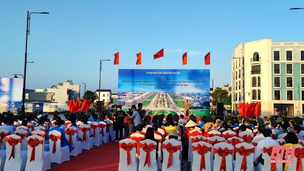 TP Sầm Sơn công bố Nghị quyết của HĐND tỉnh về việc đặt tên đại lộ trên địa bàn
