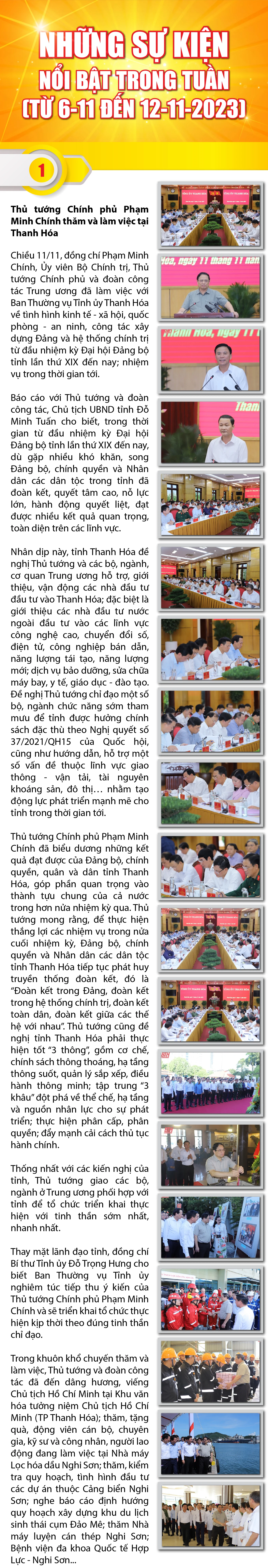 [Infographics] - Những sự kiện nổi bật trong tuần