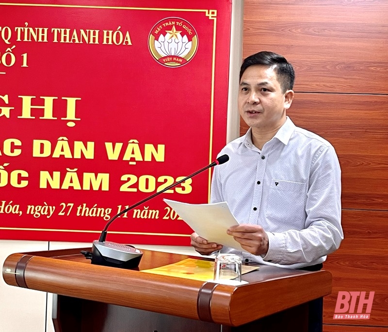 Cụm thi đua số 1 giao ban công tác dân vận và hoạt động MTTQ năm 2023