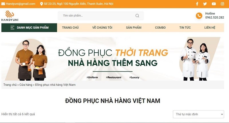 Handy Uni – Xưởng may đồng phục nhà hàng Việt Nam uy tín