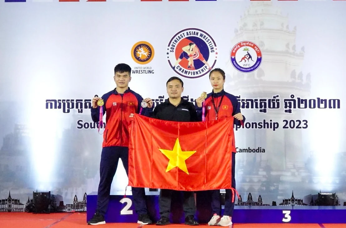 Các đô vật trẻ Thanh Hoá thi đấu xuất sắc tại Giải vật Đông Nam Á 2023