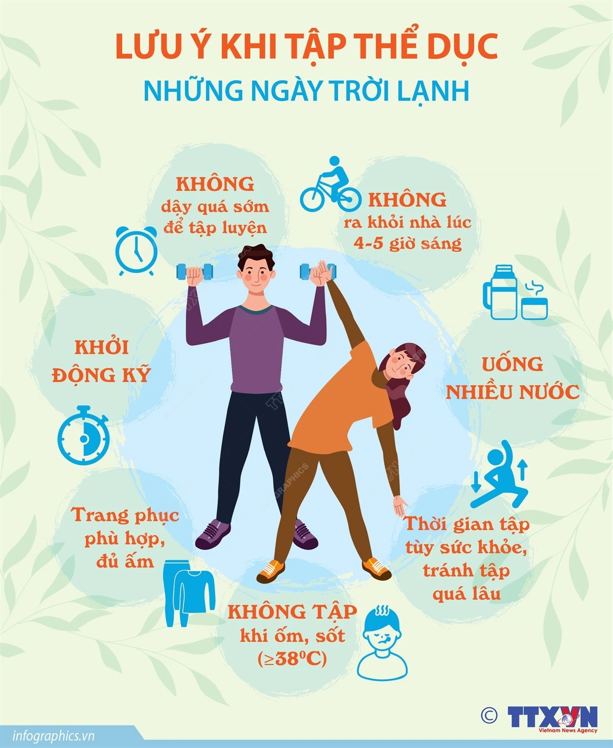 Lưu ý khi tập thể dục những ngày trời lạnh