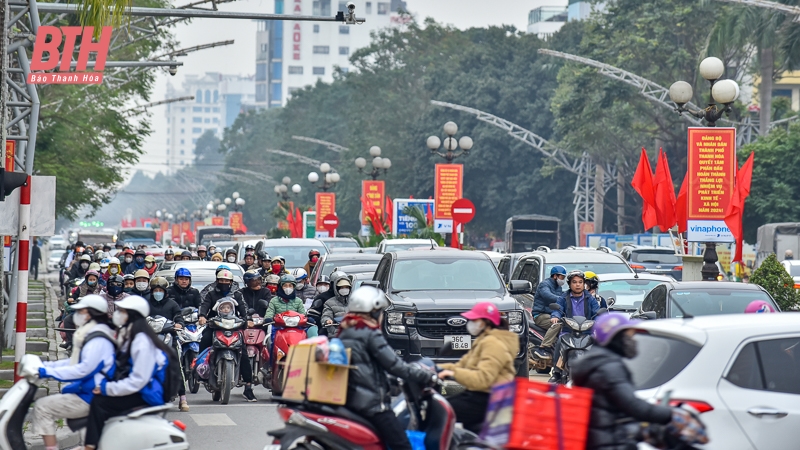 TP Thanh Hóa: Đường phố đông đúc những ngày giáp tết