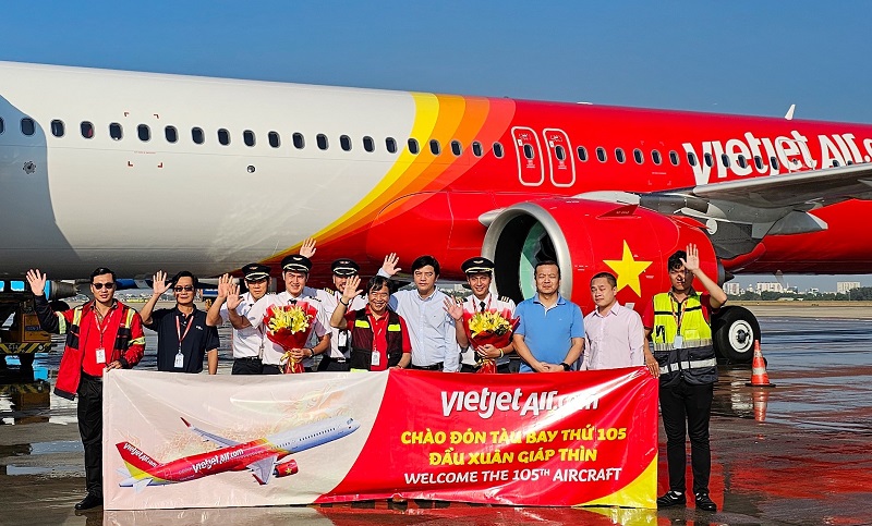 Vietjet đón chào tàu bay thứ 105 trong đầu năm mới