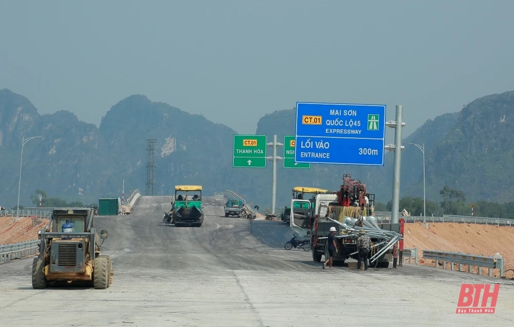 Phấn đấu ngày 15/4 đưa vào sử dụng nút giao Đồng Thắng đấu nối với cao tốc Mai Sơn - Quốc lộ 45