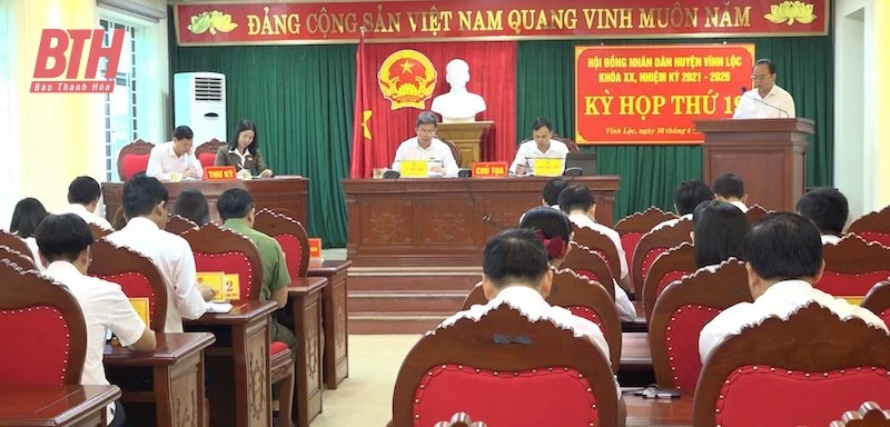 Kỳ họp thứ 19 HĐND huyện Vĩnh Lộc khóa XX thông qua 12 nghị quyết 