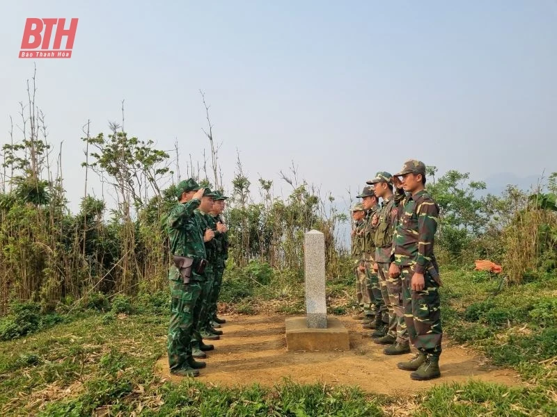 Đồn Biên phòng Trung Lý phối hợp tuần tra bảo vệ biên giới, bảo vệ rừng