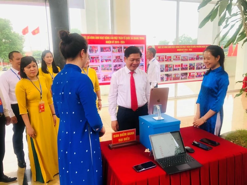 Ủy ban MTTQ Việt Nam thị xã Bỉm Sơn ứng dựng công nghệ thông tin hiệu quả trong công tác tổ chức Đại hội