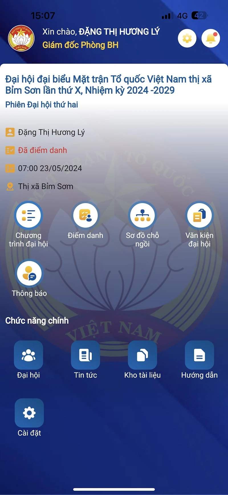 Ủy ban MTTQ Việt Nam thị xã Bỉm Sơn ứng dựng công nghệ thông tin hiệu quả trong công tác tổ chức Đại hội