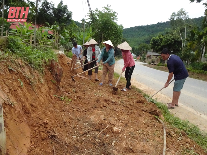 Xây dựng nông thôn mới kiểu mẫu ở bản Lang