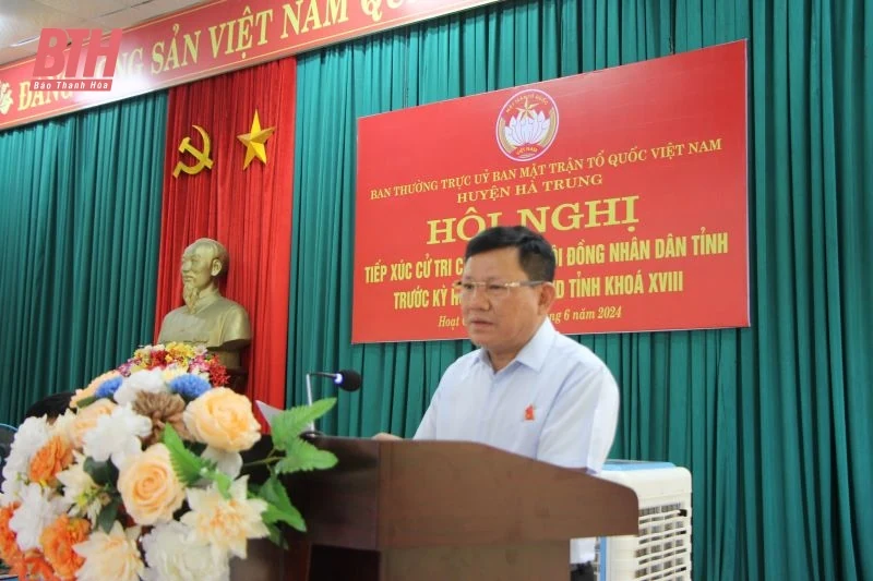 Đại biểu HĐND tỉnh tiếp xúc cử tri huyện Hà Trung