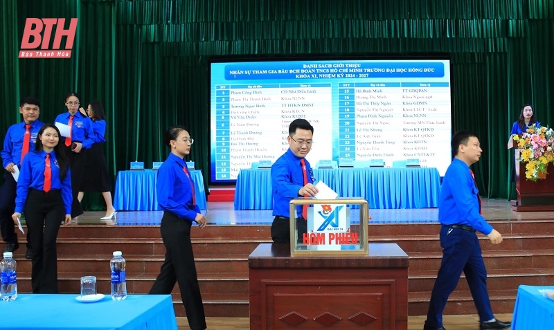 Đại hội đại biểu Đoàn TNCS Hồ Chí Minh Trường Đại học Hồng Đức lần thứ XI, nhiệm kỳ 2024-2027