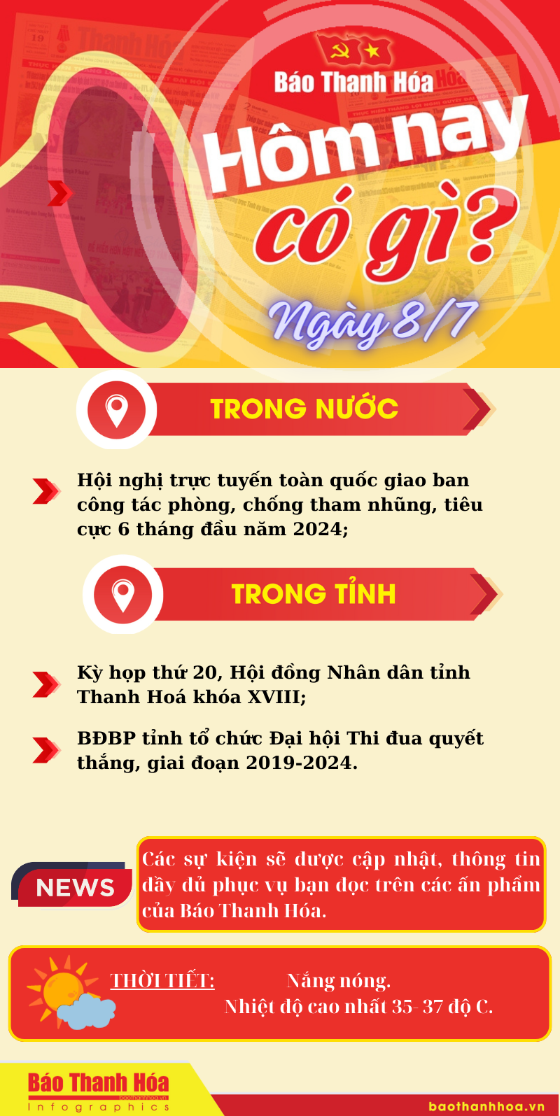 Hôm nay có gì? - Sự kiện nổi bật ngày 8/7/2024