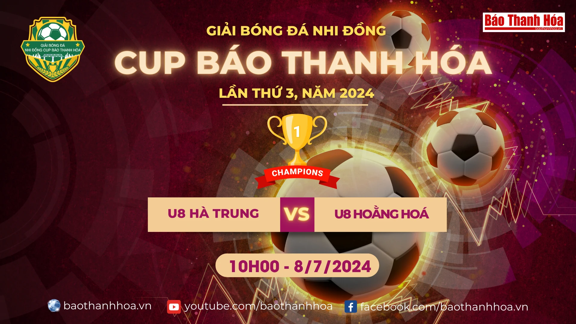 [TRỰC TIẾP] U8 Hà Trung – U8 Hoằng Hoá|Giải bóng đá Nhi đồng Cup Báo Thanh Hóa lần thứ 3 - năm 2024