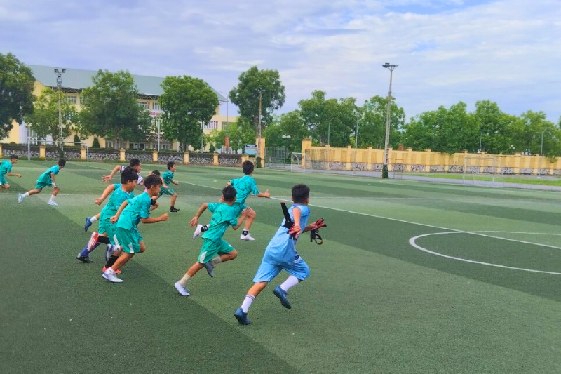 U10 Nga Sơn căng mình tập luyện cho lần đầu tham gia Giải Bóng đá Nhi đồng cúp Báo Thanh Hóa lần III - năm 2024
