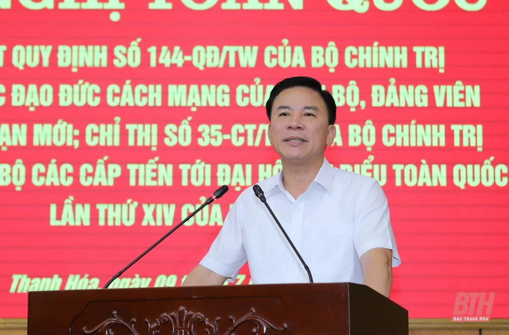 Hội nghị toàn quốc quán triệt quy định, chỉ thị của Bộ Chính trị về chuẩn mực đạo đức cách mạng của cán bộ, đảng viên và đại hội đảng bộ các cấp