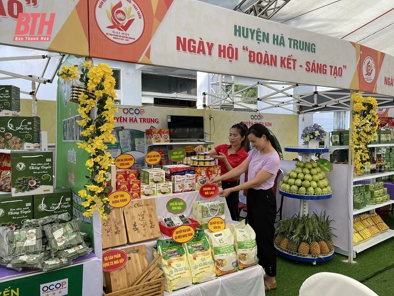 Trưng bày sản phẩm OCOP tiêu biểu tại Đại hội đại biểu MTTQ Việt Nam tỉnh lần thứ XV
