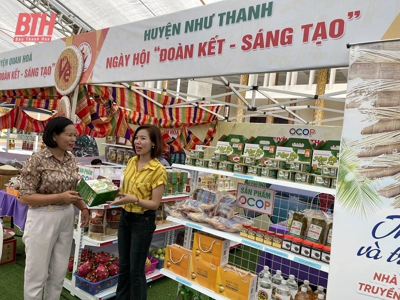 Trưng bày sản phẩm OCOP tiêu biểu tại Đại hội đại biểu MTTQ Việt Nam tỉnh lần thứ XV