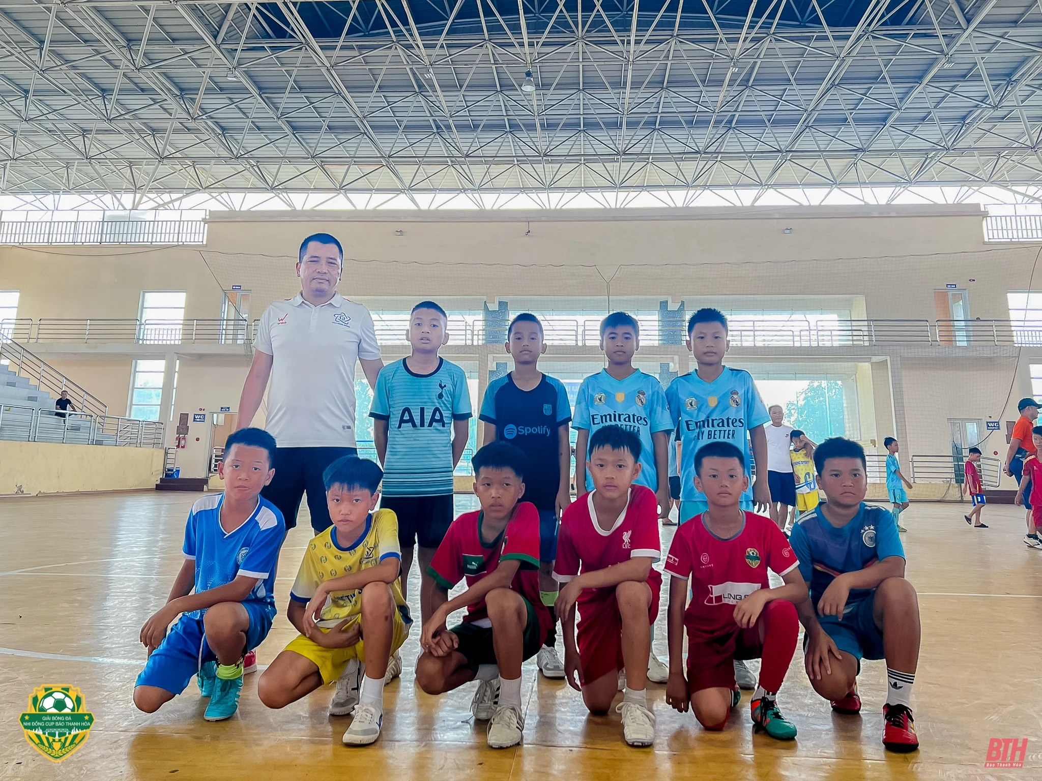 30 cầu thủ nhí được tuyển chọn sau khi tham gia giải Bóng đá Nhi đồng Cup Báo Thanh Hoá lần thứ III - năm 2024
