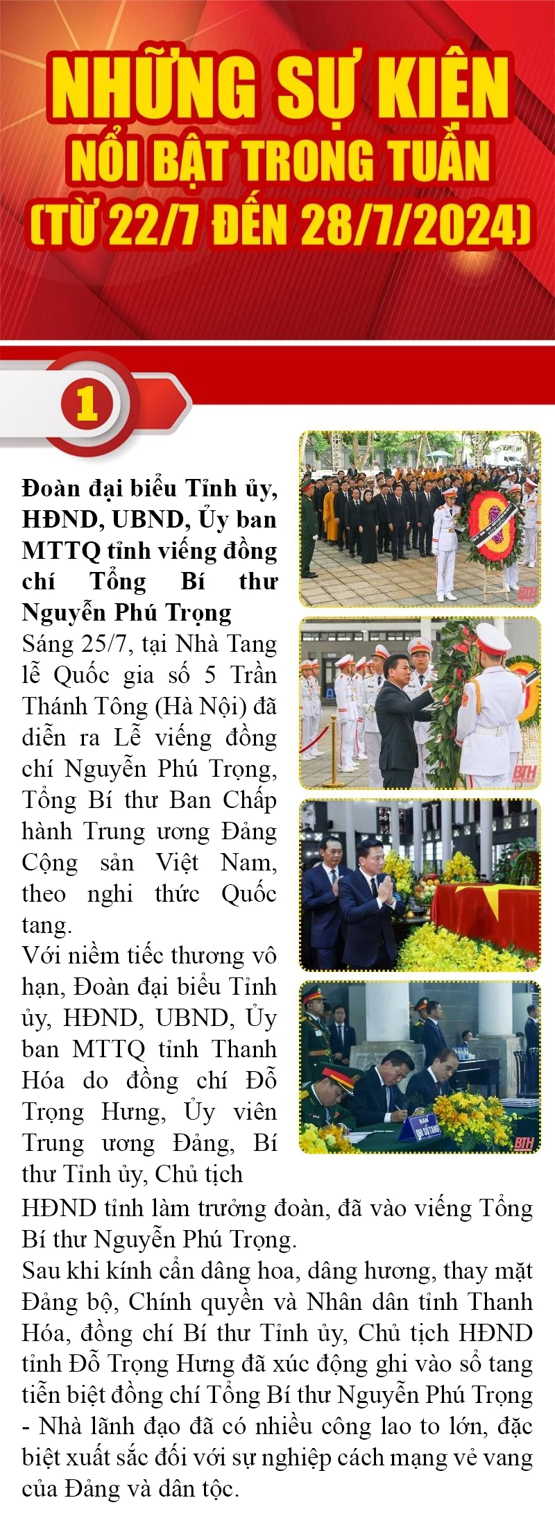 Những sự kiện nổi bật trong tuần